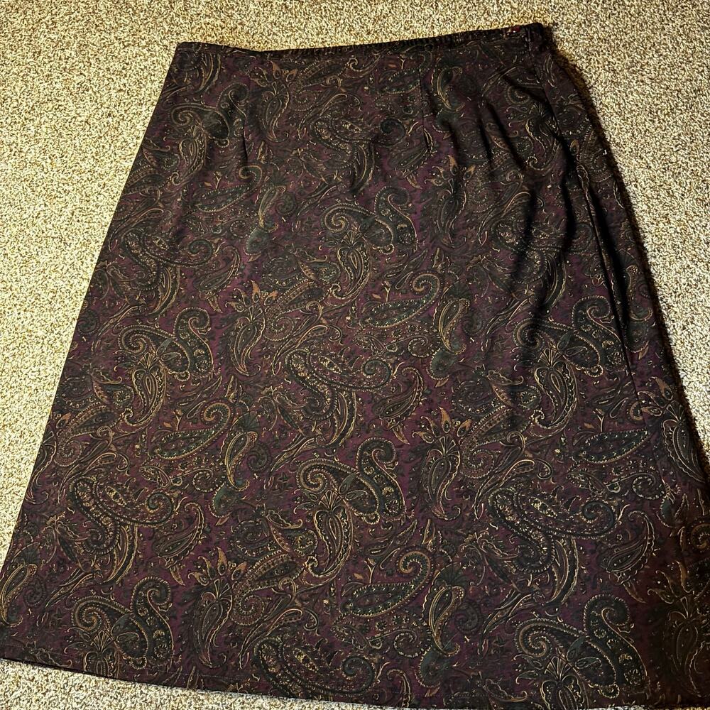 Vintage Y2K/90s Notations paisley skirt Size XL